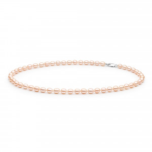 Colier perle naturale roz piersica 45 cm si argint DiAmanti FCP365-G (Argint 925‰ 0,65 g.)